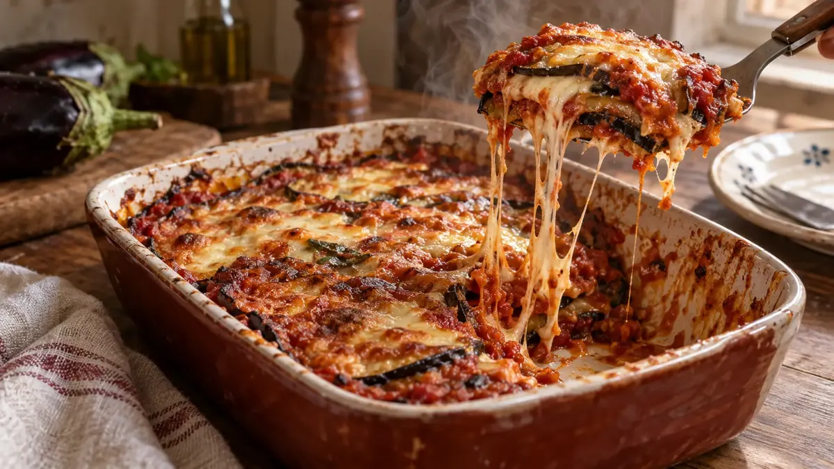 Piatto con formaggio filante